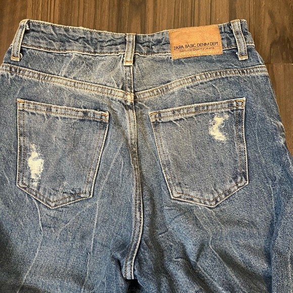 zara ripped blue jeans - Picture 3 of 4